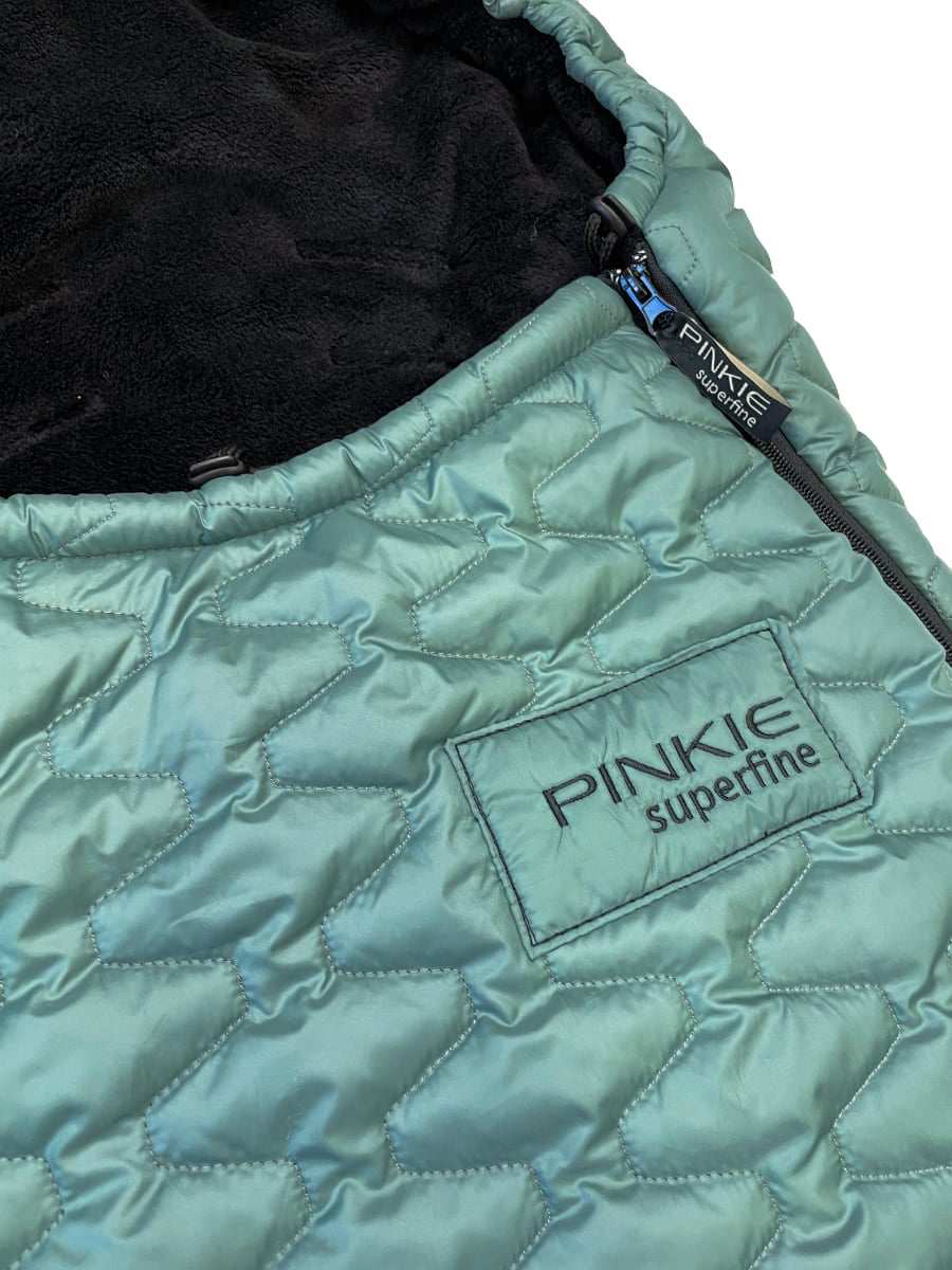 PINKIE Daunen Winterfußsack Superfine Old Green  0-12 Monate