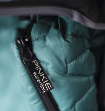 PINKIE Daunen Winterfußsack Superfine Old Green  0-12 Monate