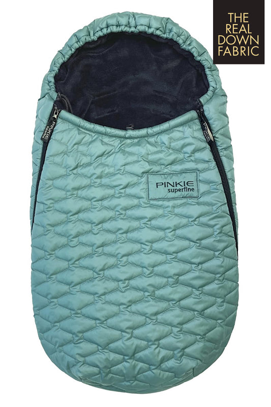PINKIE Daunen Winterfußsack Superfine Old Green  0-12 Monate