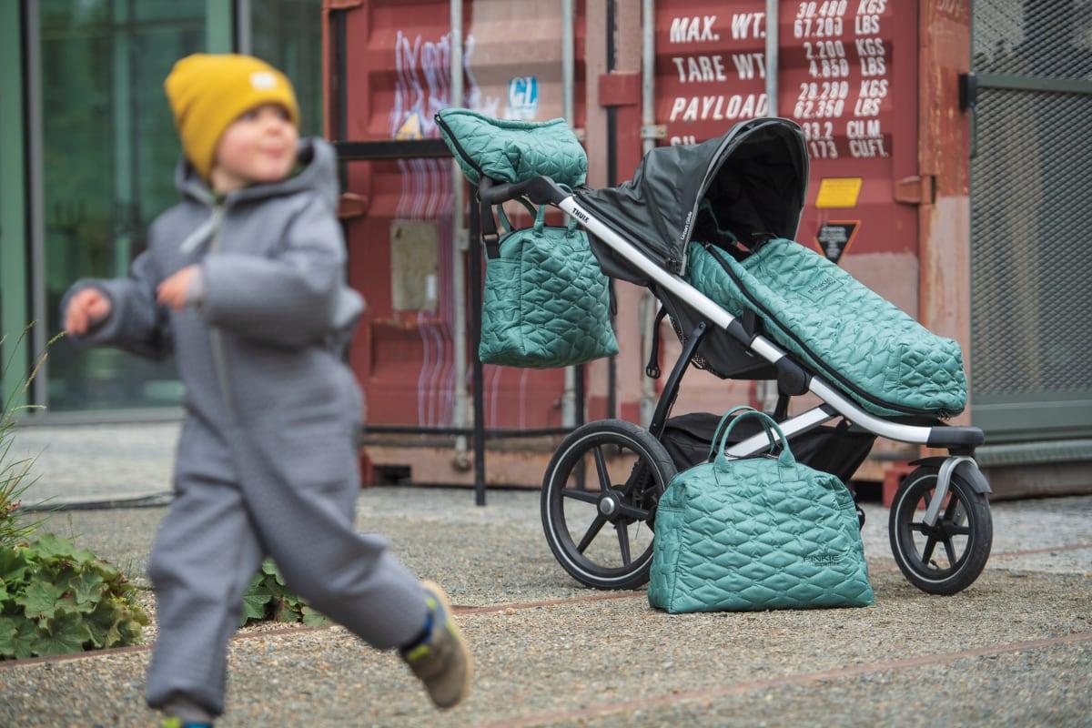 PINKIE Daunen Winterfußsack  Superfine Old Green
