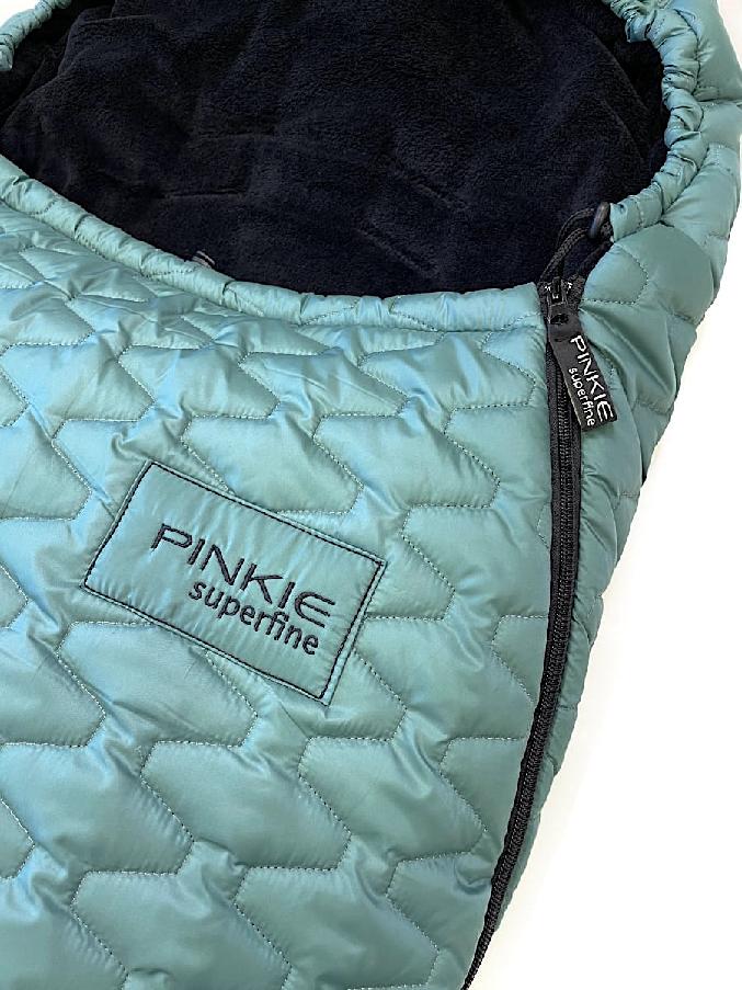PINKIE Daunen Winterfußsack  Superfine Old Green