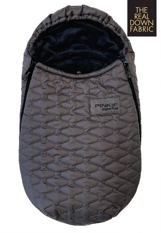 PINKIE Daunen Winterfußsack  Superfine Dark Grey 0-12 Monate