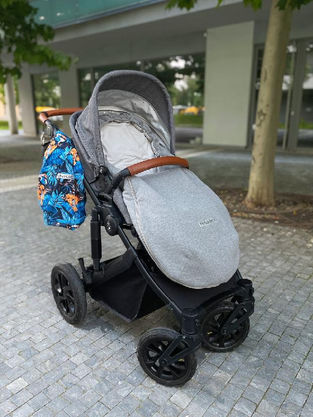 Dünner Fußsack Pinkie Grey Quilt II.