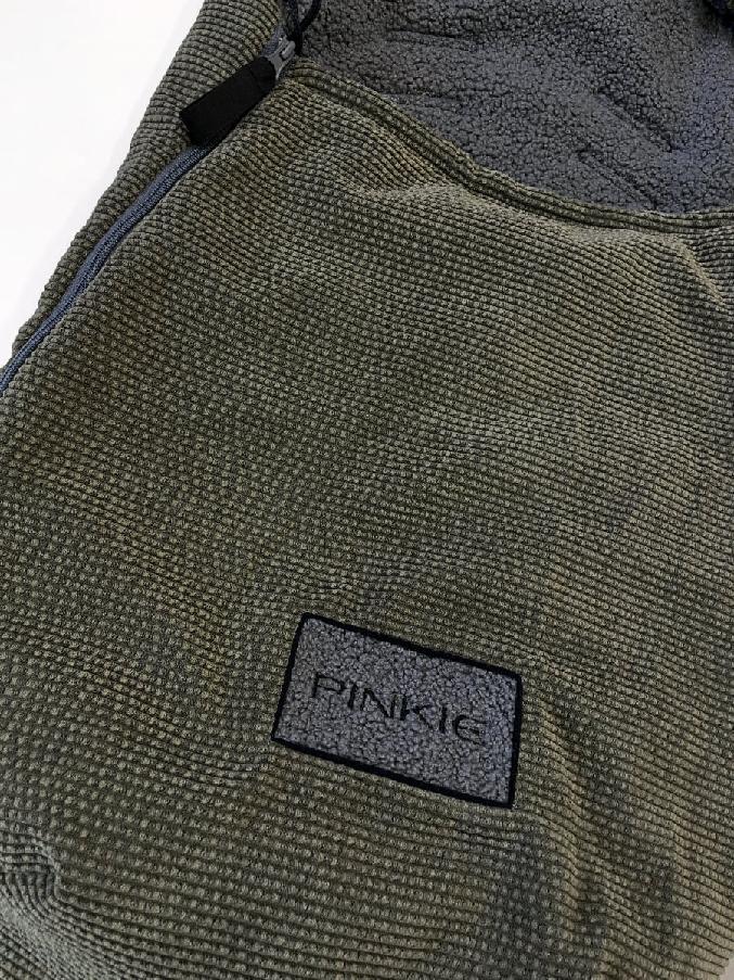 Dünner Fußsack Pinkie Fur Teddy Green