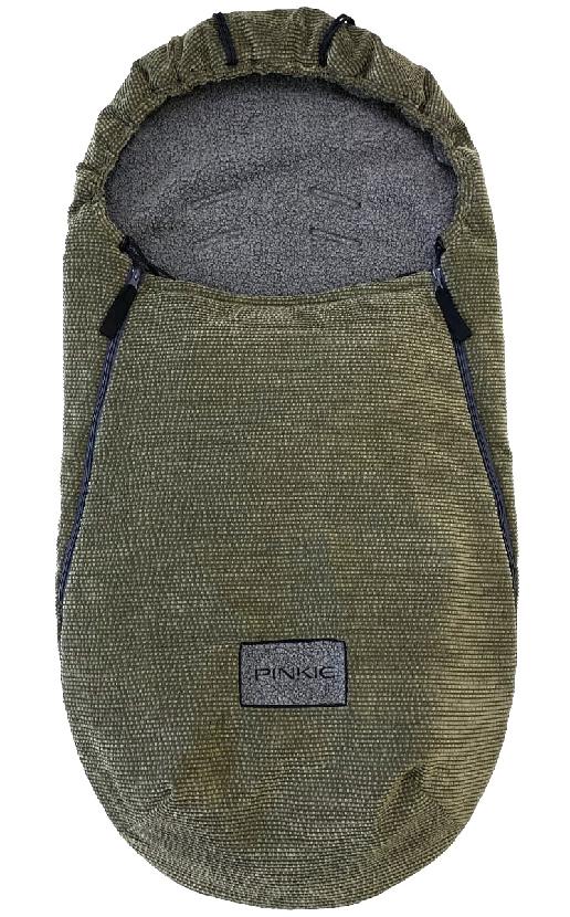 Dünner Fußsack Pinkie Fur Teddy Green