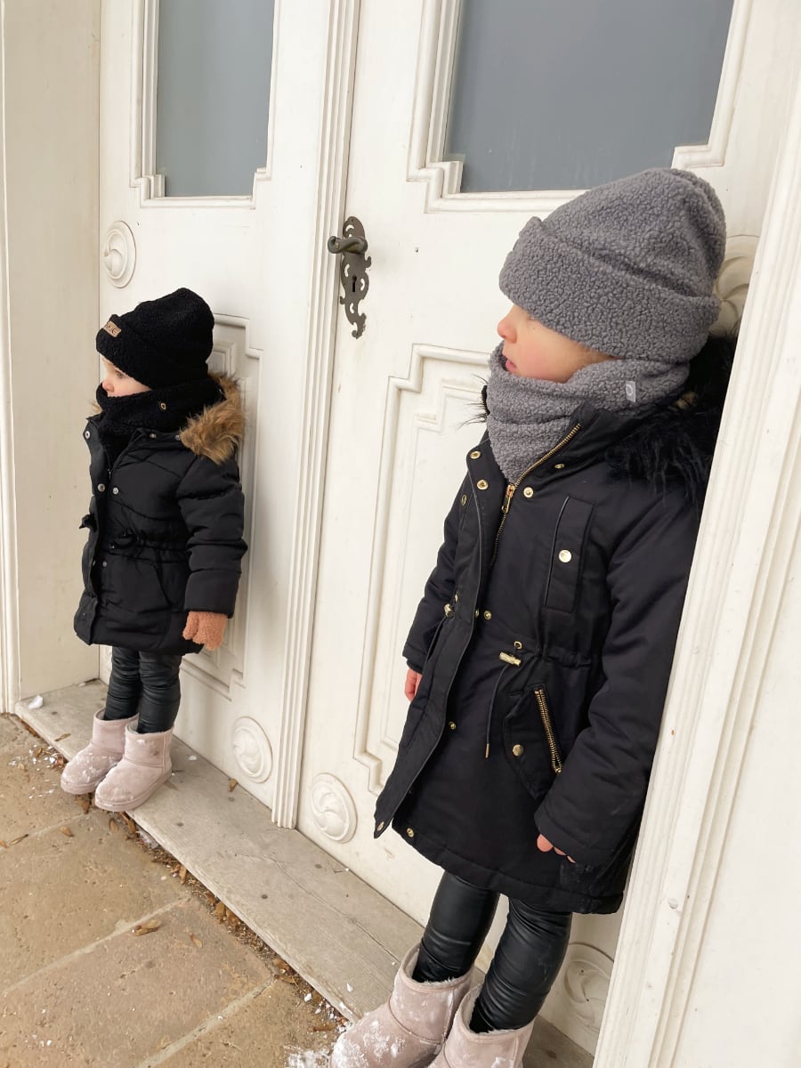 PINKIE Mütze Label Teddy Grey