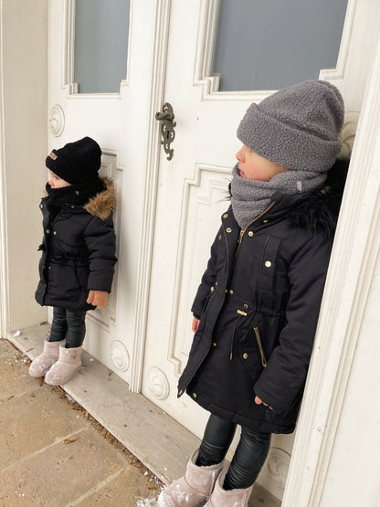 PINKIE Mütze Label Teddy Grey