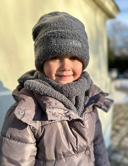 PINKIE Mütze Label Teddy Grey