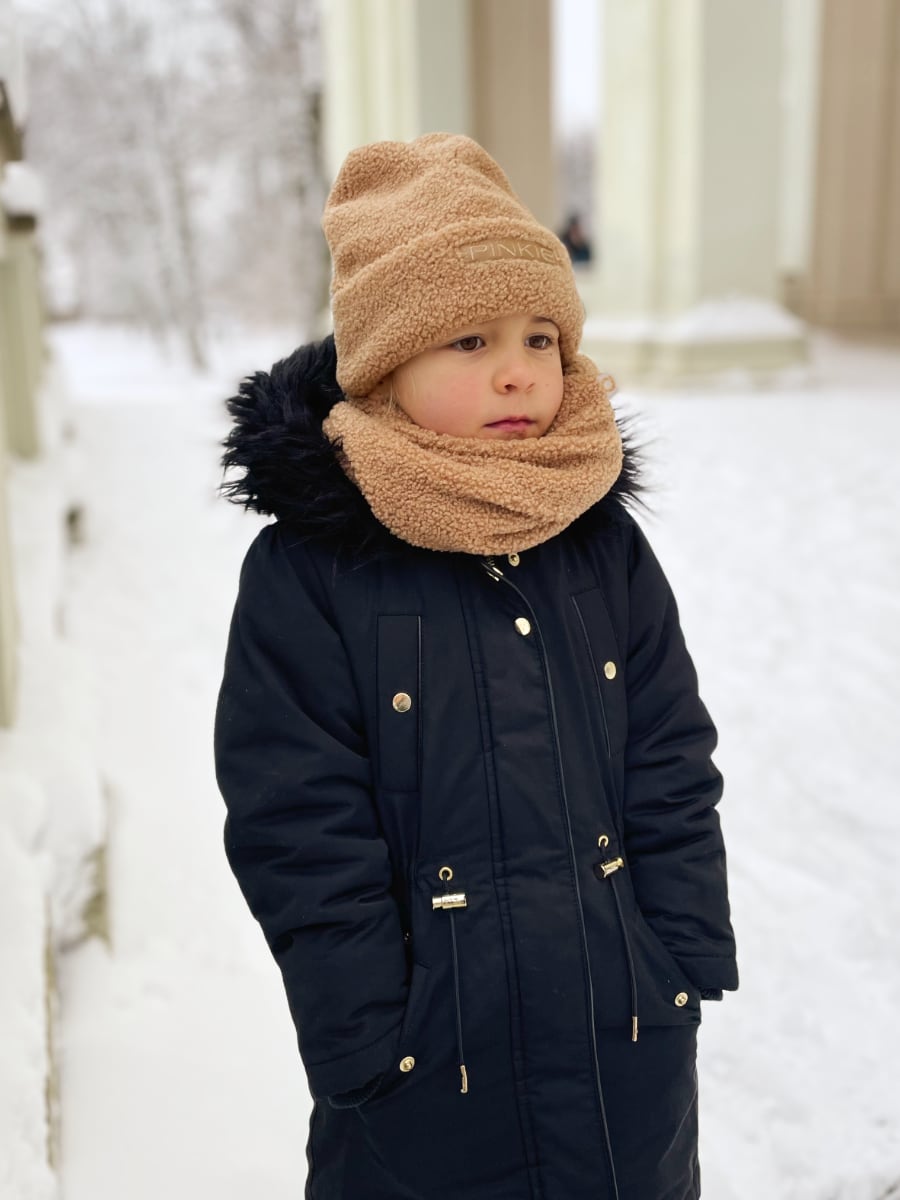 PINKIE Mütze Label Teddy Brown