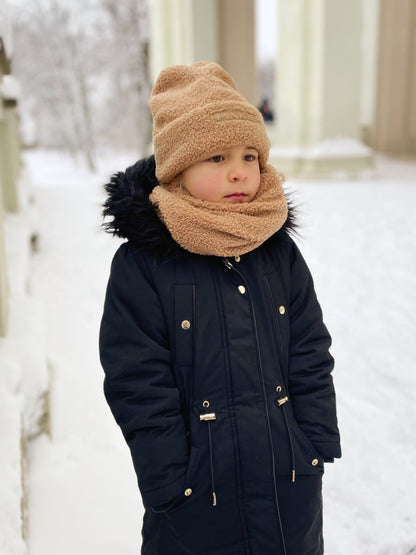 PINKIE Mütze Label Teddy Brown