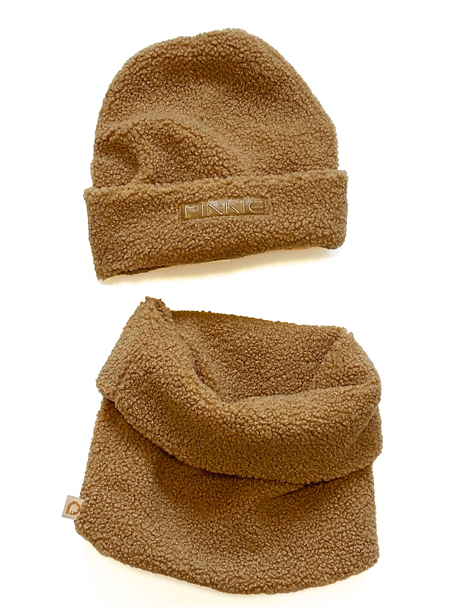 PINKIE Mütze Label Teddy Brown