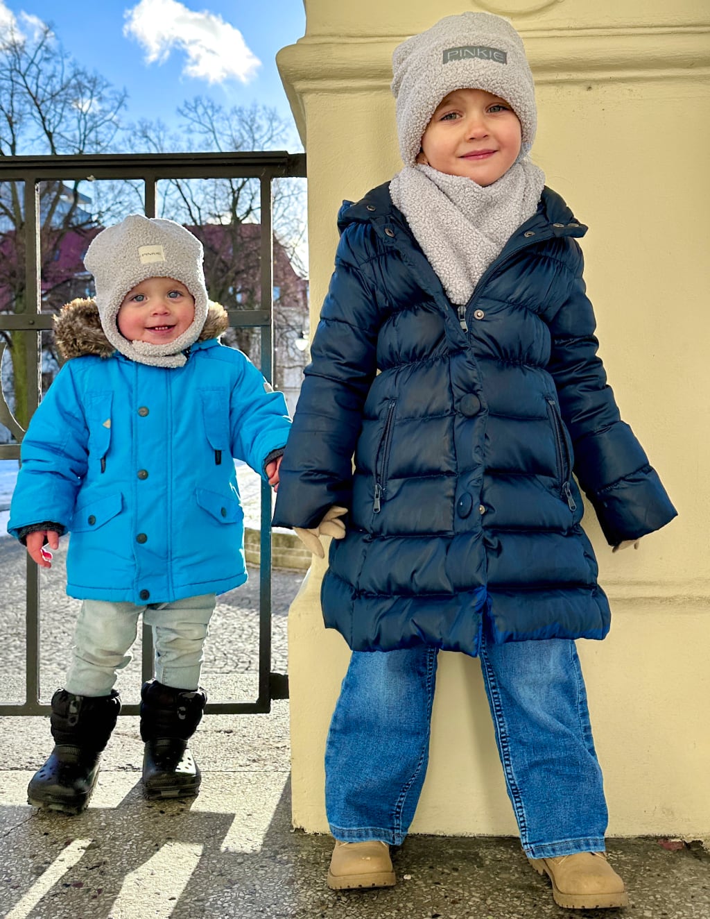 PINKIE Mütze Label Teddy Light Grey