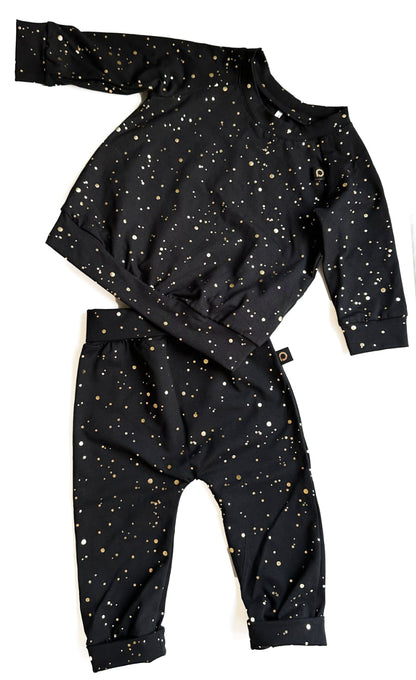 PINKIE Jogginghose Shine Gold Black