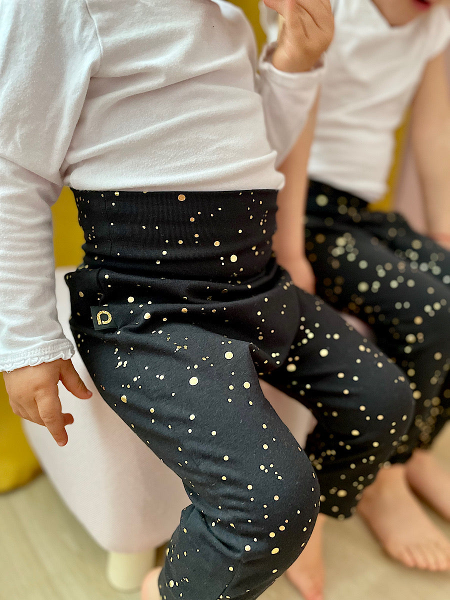 PINKIE Jogginghose Shine Gold Black