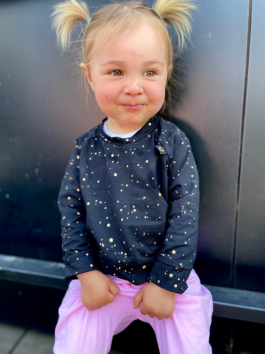 PINKIE Sweatshirt Shine Gold Black