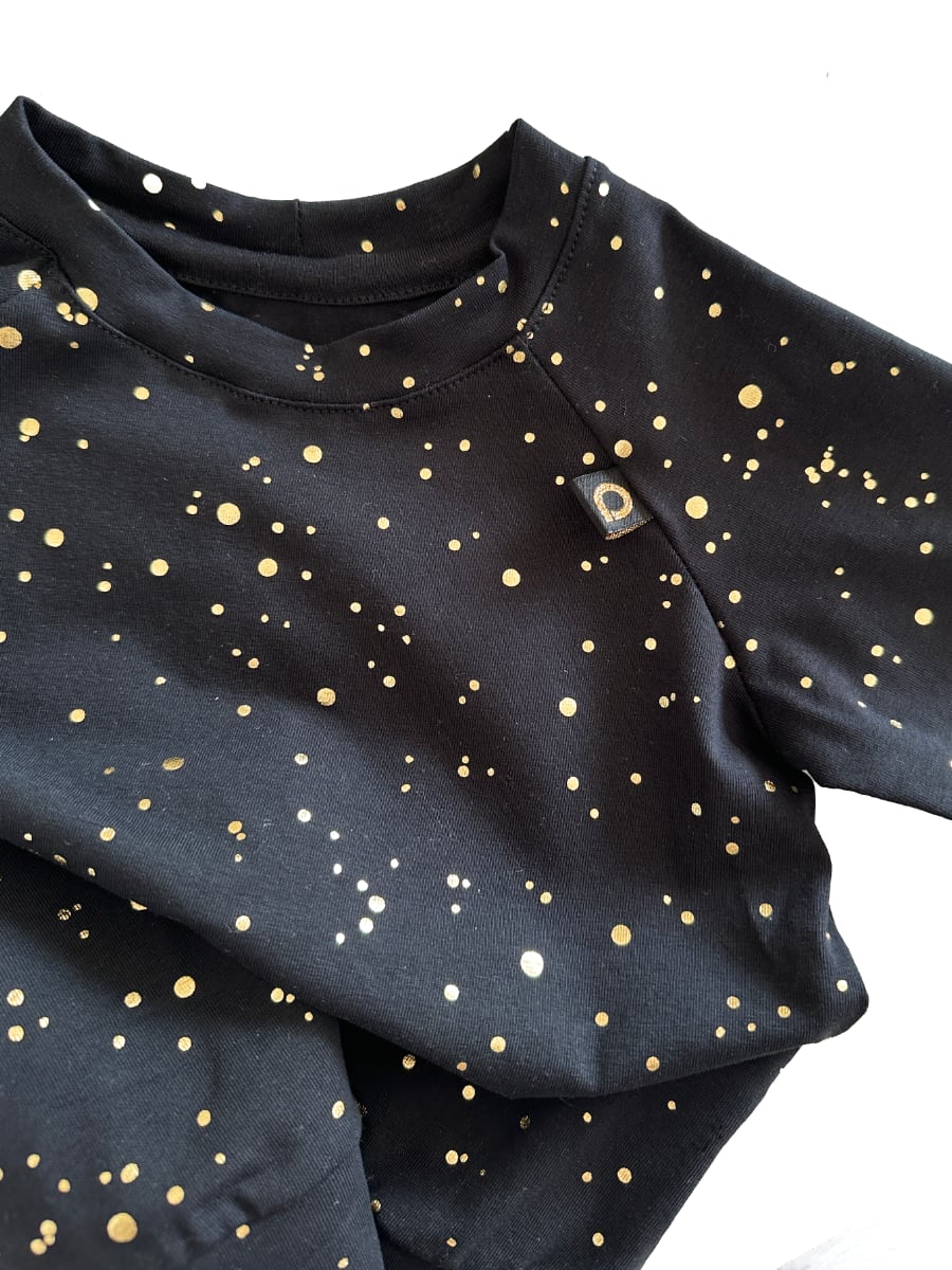 PINKIE Sweatshirt Shine Gold Black