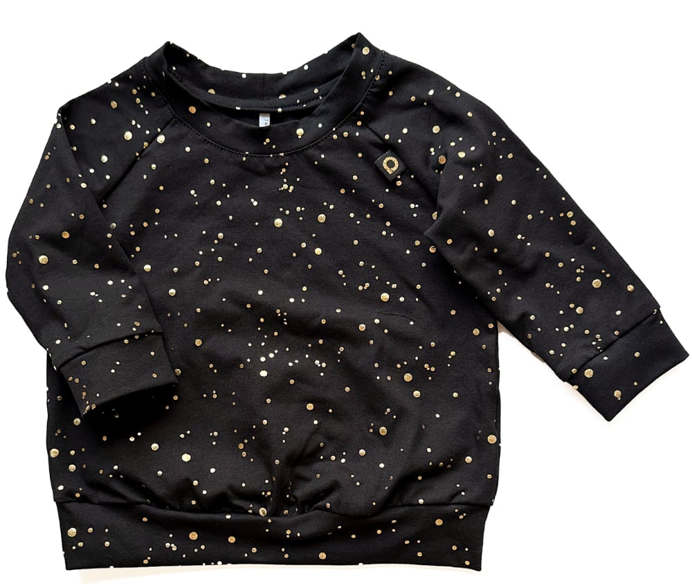 PINKIE Sweatshirt Shine Gold Black