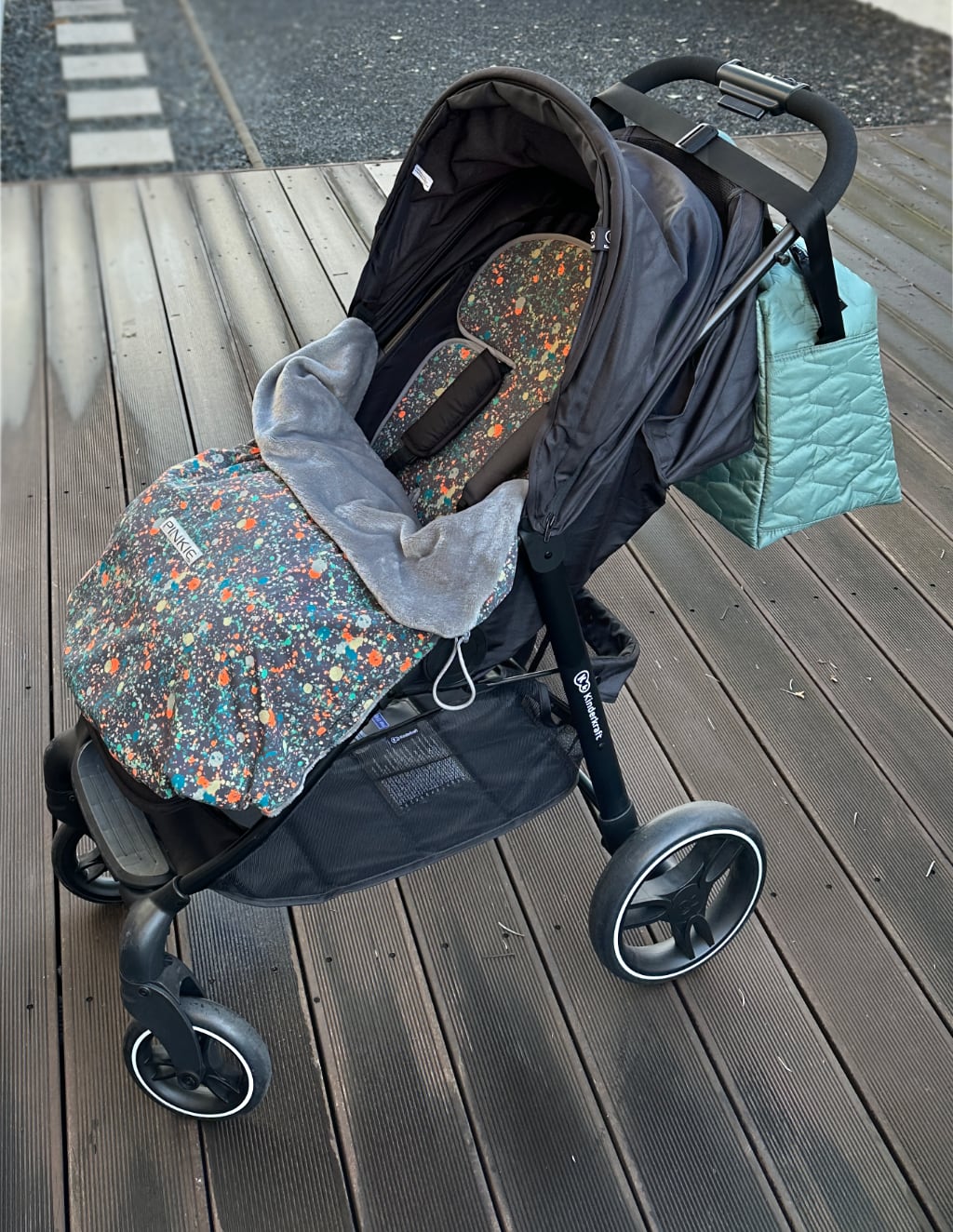 PINKIE Verlängerte Sitzeinlage Neon Spot Grey