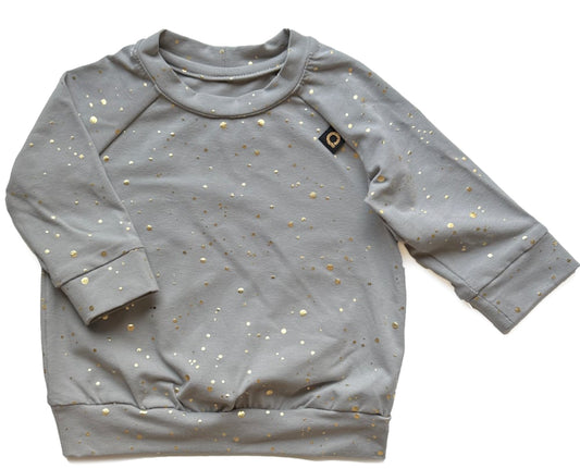 PINKIE Sweatshirt Shine Gold Grey