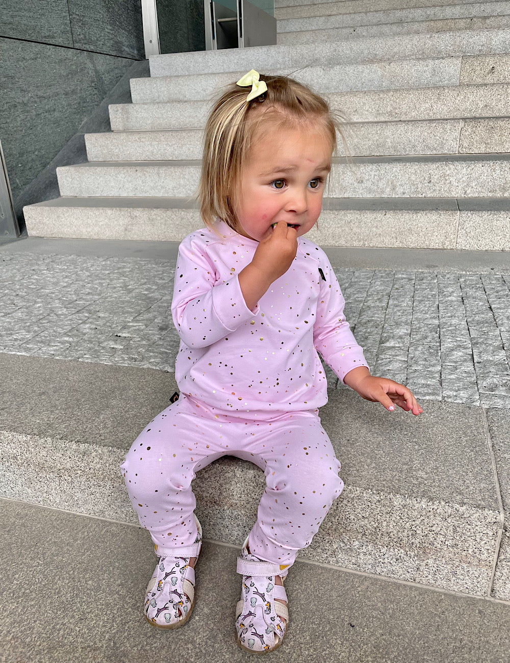 PINKIE Sweatshirt Shine Gold Pink