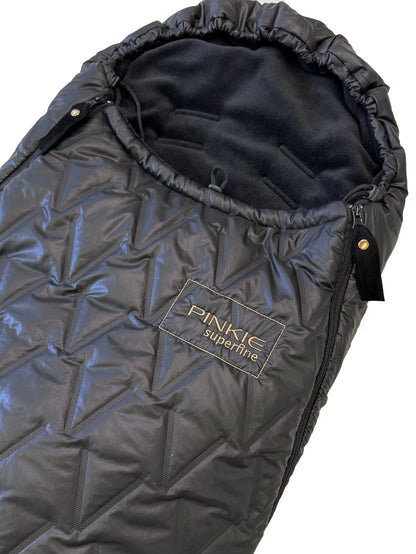 PINKIE Daunen Winterfußsack  Superfine Vee Black 0-12 Monate