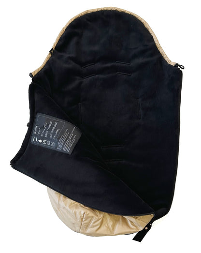 PINKIE Daunen Winterfußsack Superfine Vee Sand 0-12 Monate