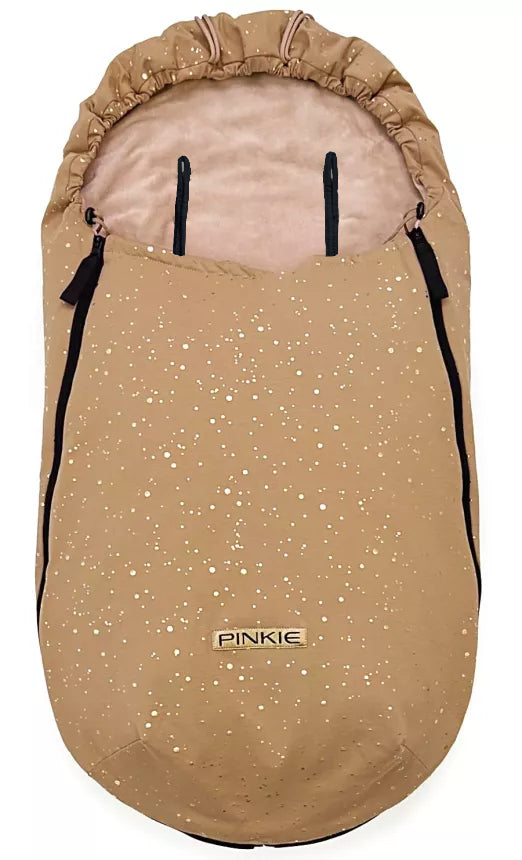 PINKIE Dünner Fußsack Shine Gold Camel