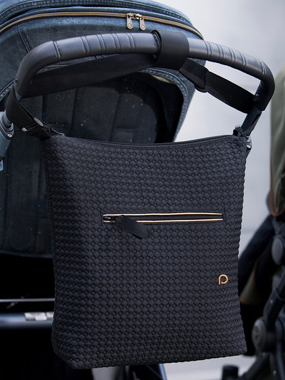 PINKIE Große Wickeltasche Small Black Comb