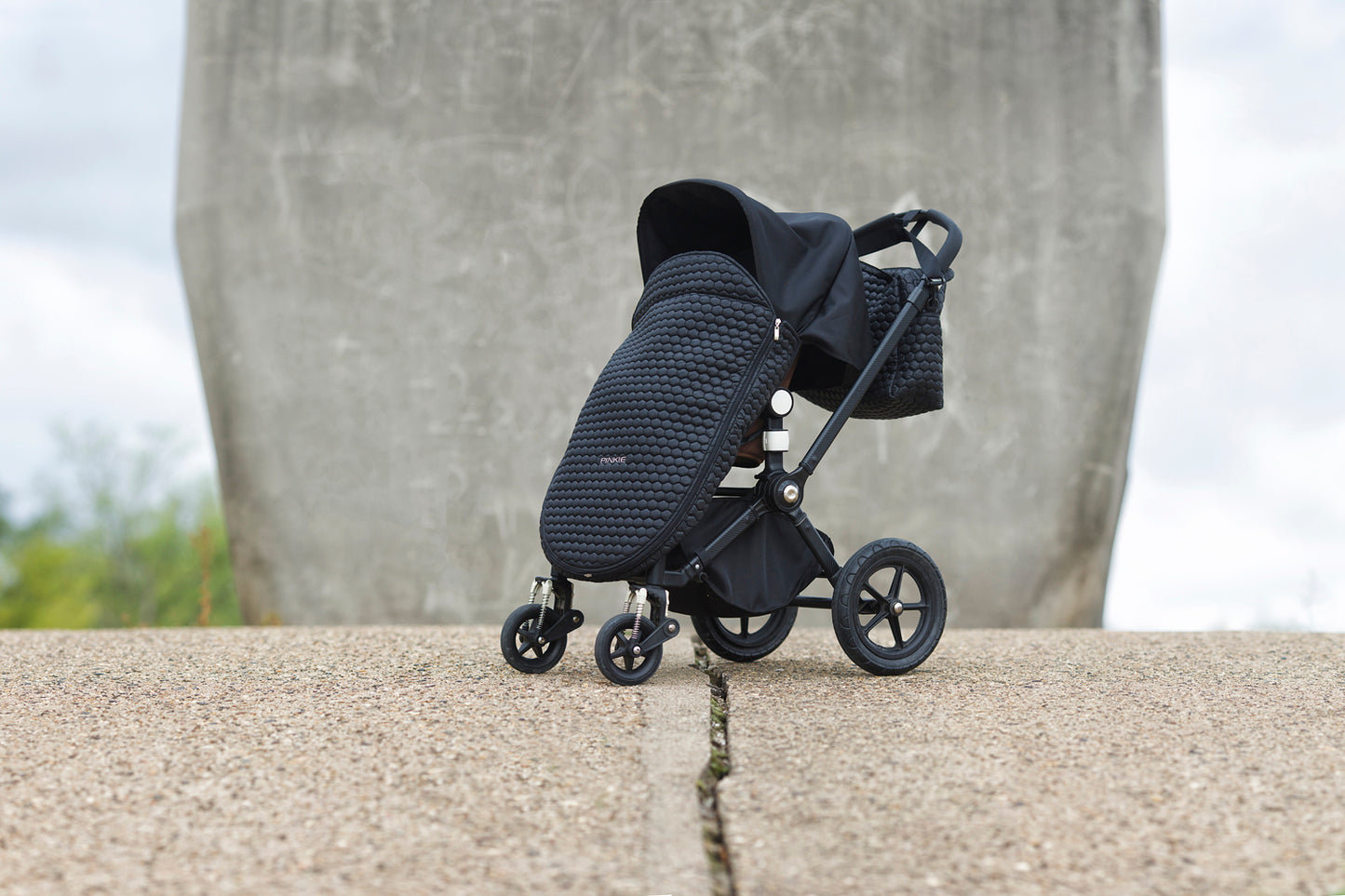 PINKIE Kinderwagentasche Big Comb Black XL