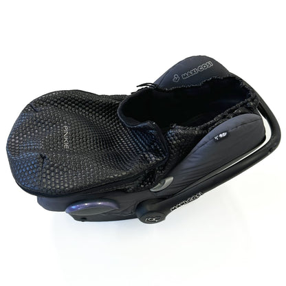 PINKIE Fußsack Black Comb 0-12 Monate