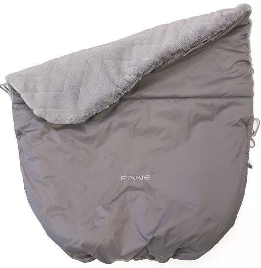 Warme zubindbare Decke Pinkie Fur Grey