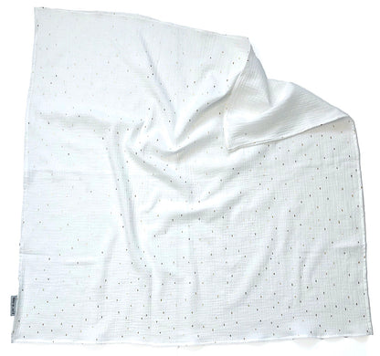 Große Mullwindel Pinkie Muslin White
