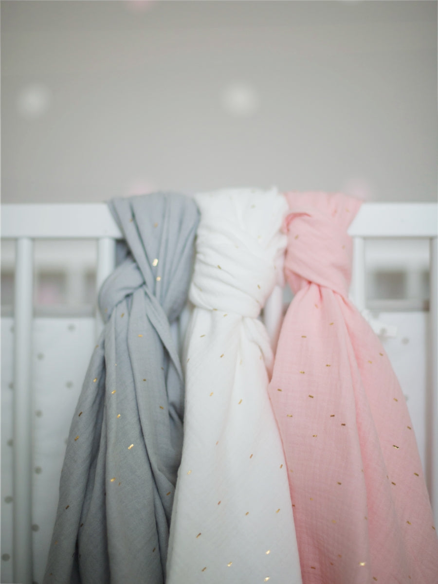 Große Mullwindel Pinkie Muslin White