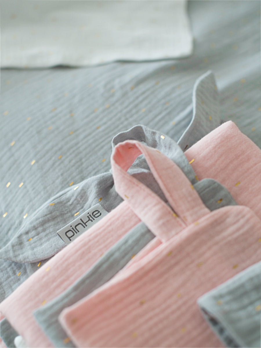 Große Mullwindel Pinkie Muslin Grey