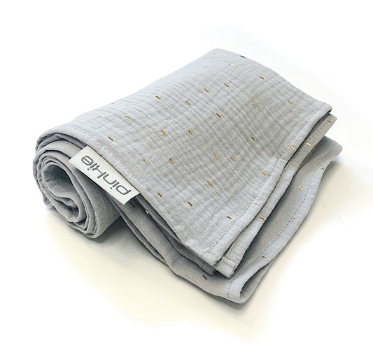 Große Mullwindel Pinkie Muslin Grey