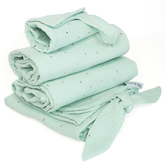PINKIE Großes Set Muslin Mint