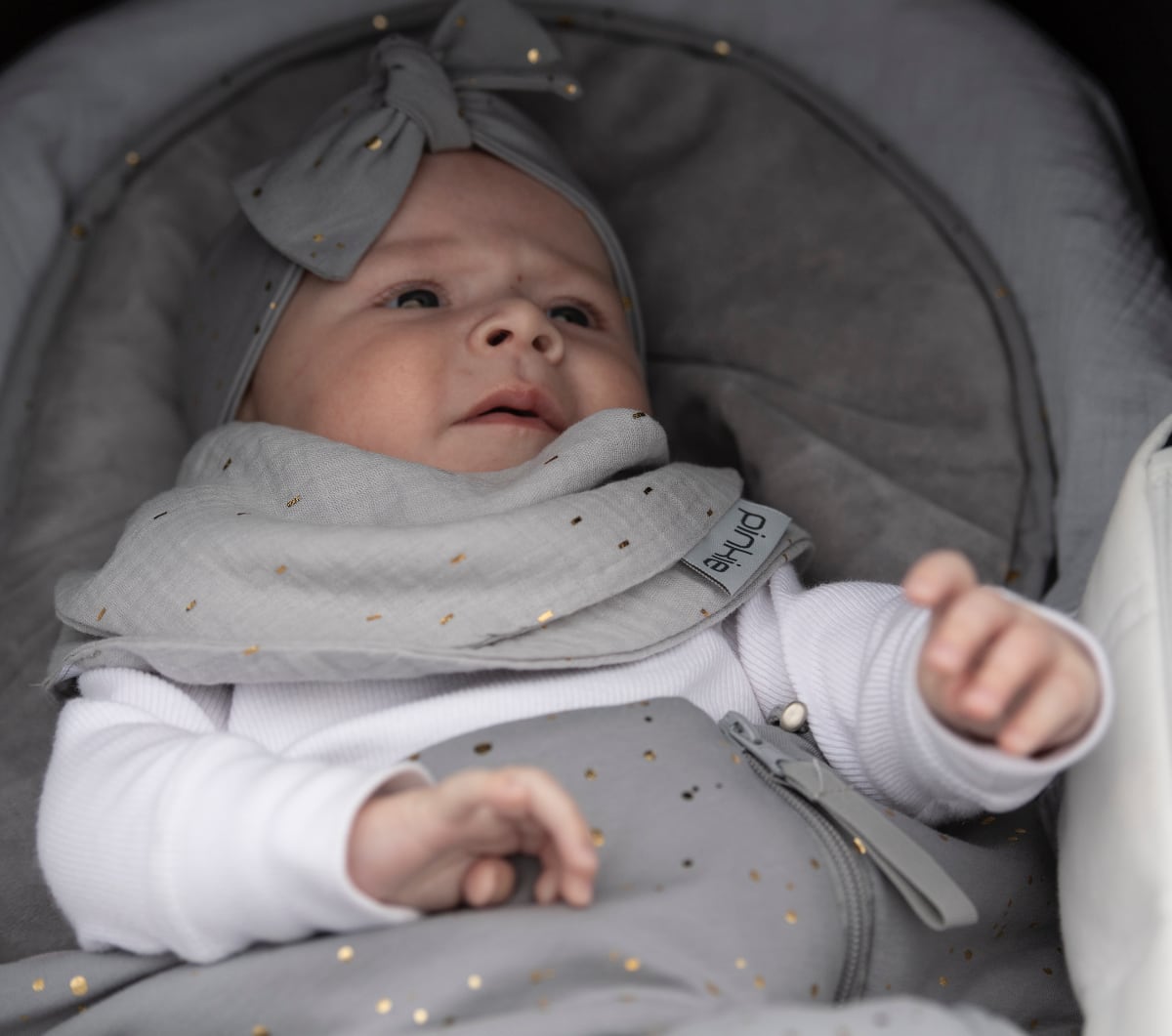 PINKIE Halstuch Muslin Grey