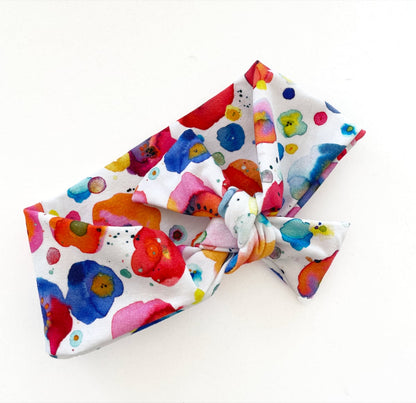 Haarband Pinkie Flowers White