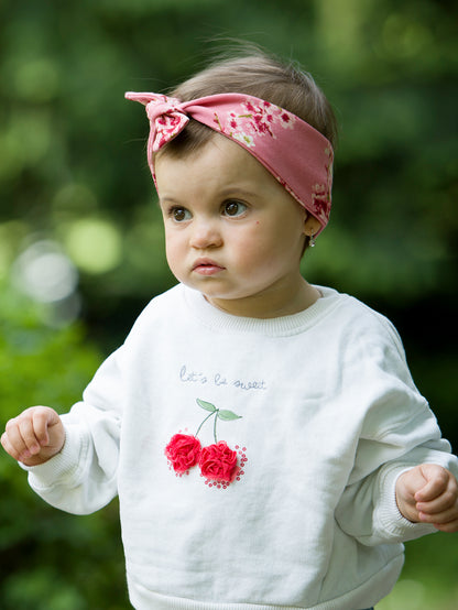 Haarband Pinkie Flowers White