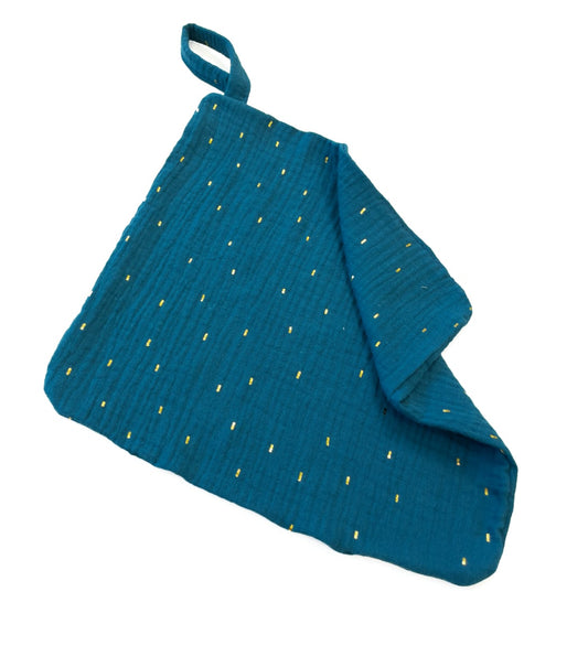 Waschlappen Pinkie Muslin Petrol