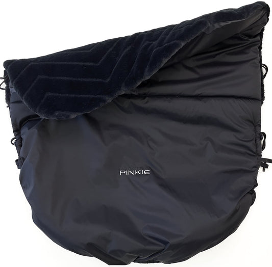 Warme zubindbare Decke Pinkie Fur Black