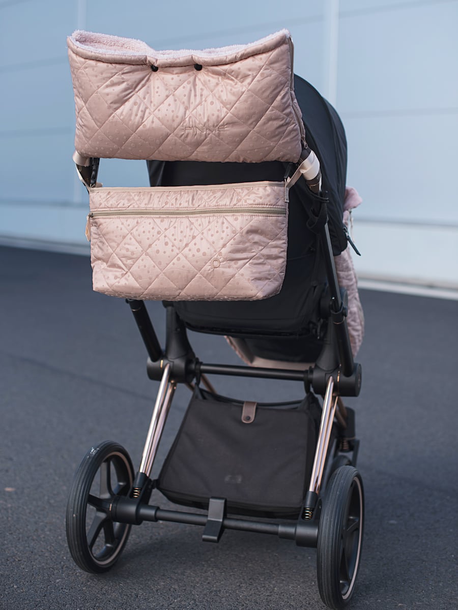 PINKIE Organizer  Soft Pink Dots mit Vordertasche-L