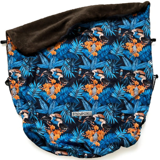Zubindbare Decke Pinkie Toucan Blue