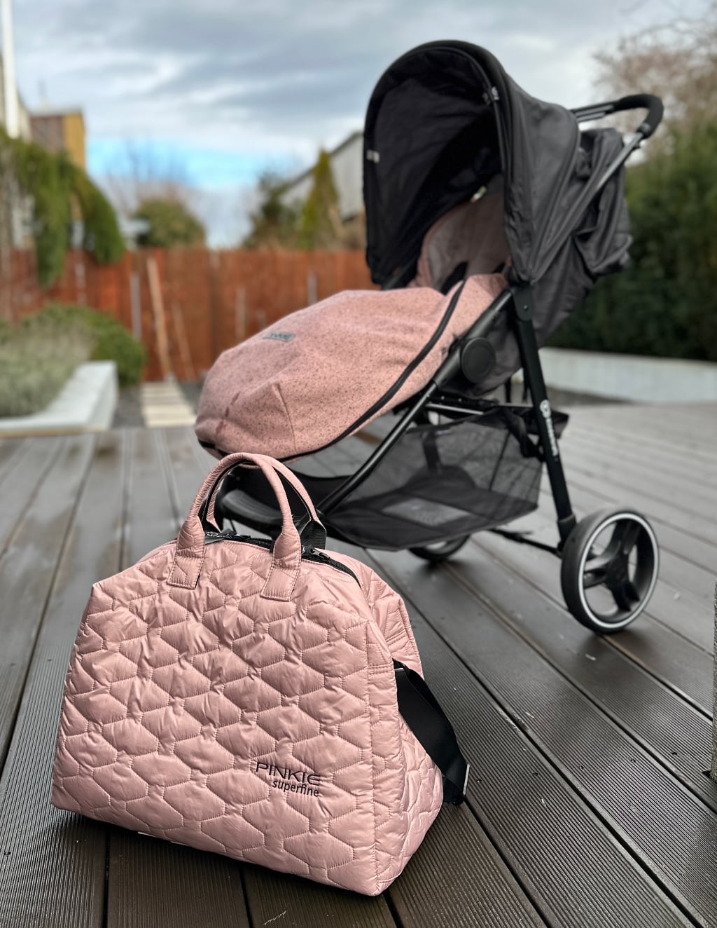 PINKIE Kinderwagentasche Superfine Light Pink XL