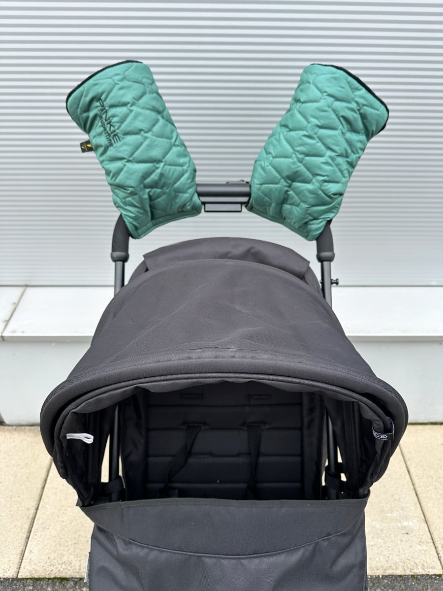 PINKIE Daunen Kinderwagenhandschuhe Superfine Old Green