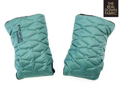 PINKIE Daunen Kinderwagenhandschuhe Superfine Old Green