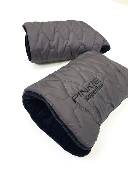PINKIE Daunen Kinderwagenhadschuhe Superfine dark grey