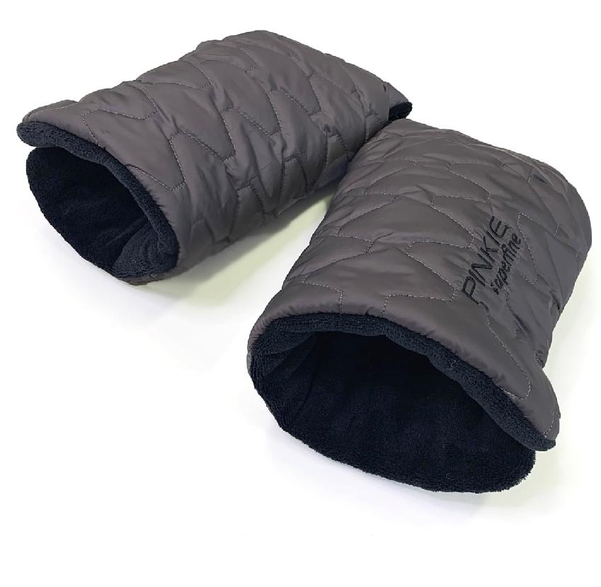 PINKIE Daunen Kinderwagenhadschuhe Superfine dark grey