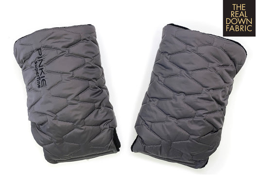 PINKIE Daunen Kinderwagenhadschuhe Superfine dark grey