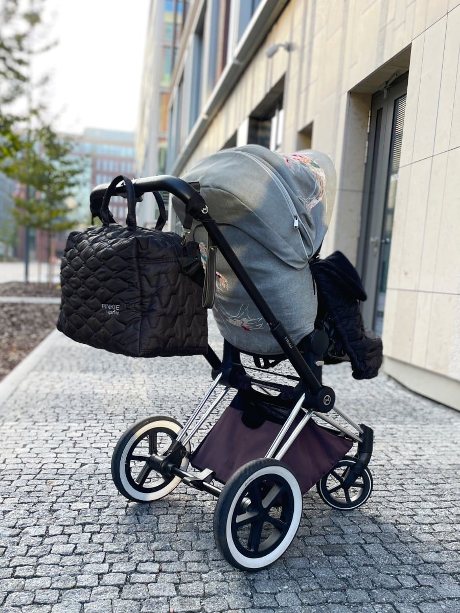 PINKIE Kinderwagentasche Superfine Black XL